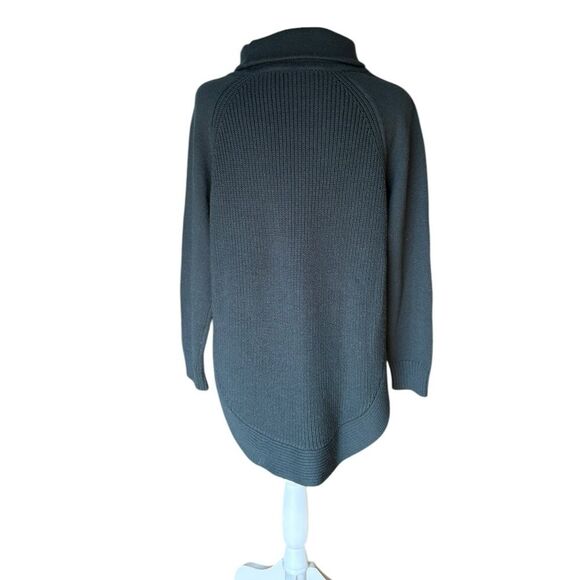 Athleta Ravine Tunic Sweater Wool Blend Long Sleeve Womens Small Dark Green - Picture 4 of 12